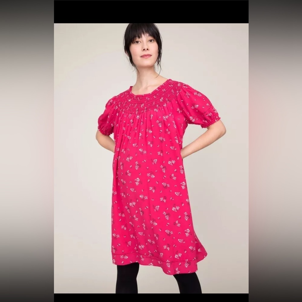 Hatch Leona Floral Pink Maternity Nursing Dress